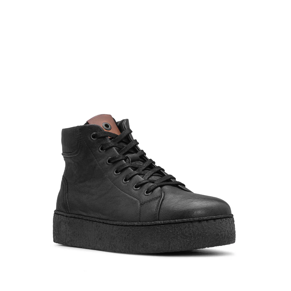 Botim Casual Mulher Pele Preto - Image 3