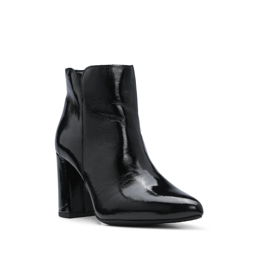 Botim Salto Alto Mulher Verniz Preto - Image 3