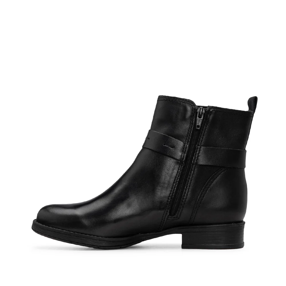 Botim Salto Raso Mulher Pele Preto - Image 2
