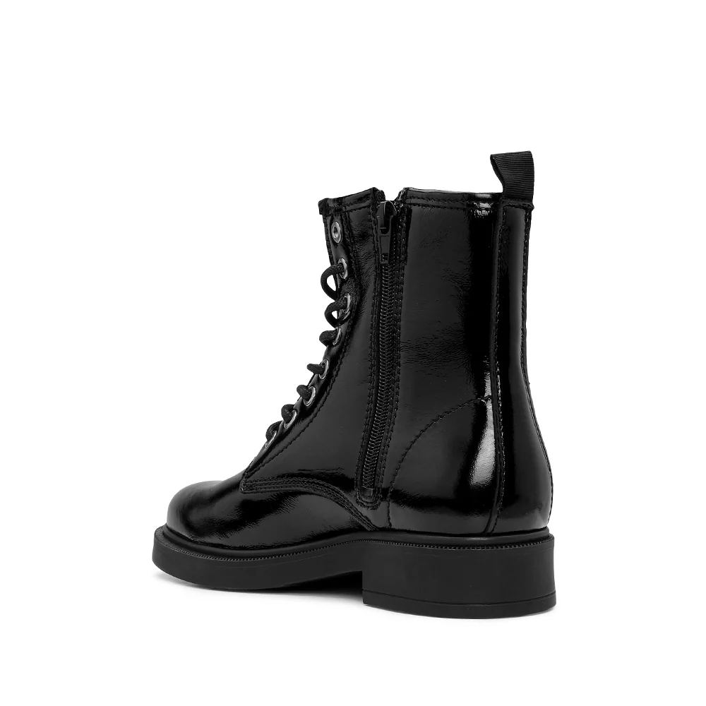 Botim Salto Raso Mulher Verniz Preto - Image 4