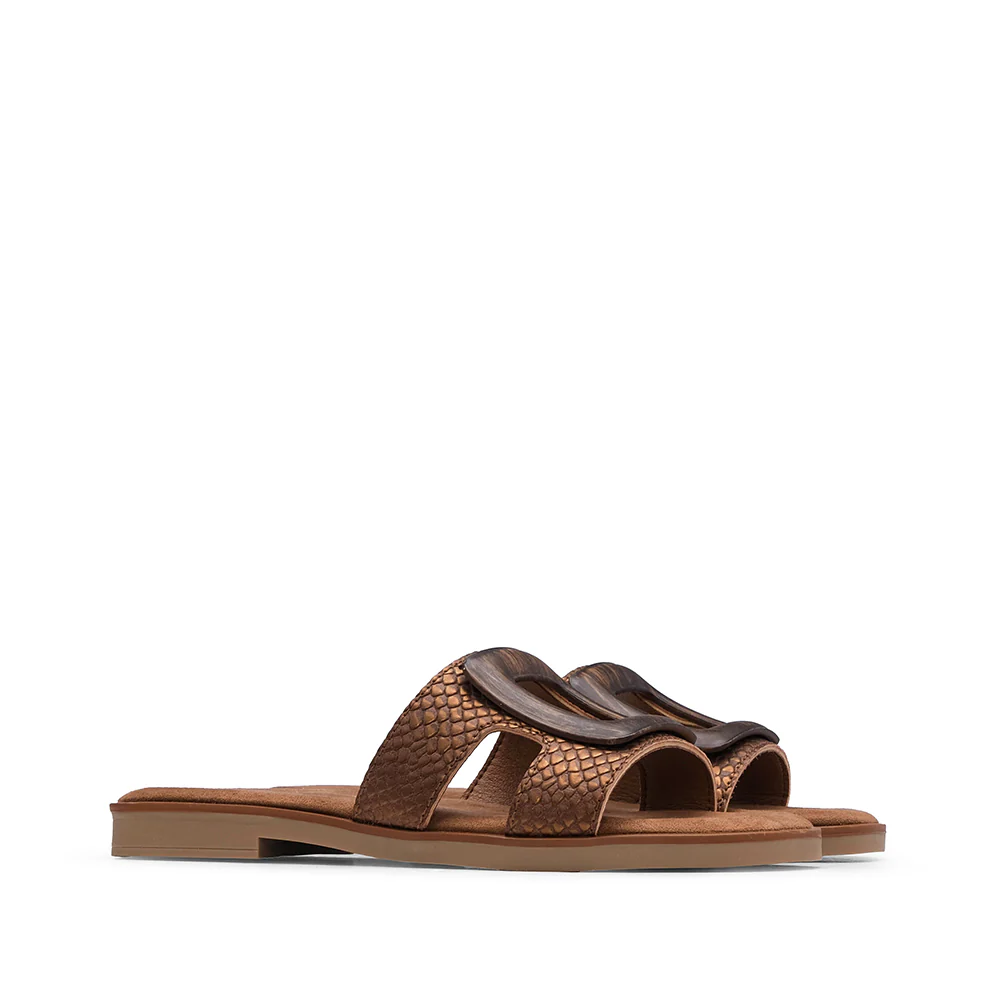 Chinelo Casual Mulher Castanho - Image 2