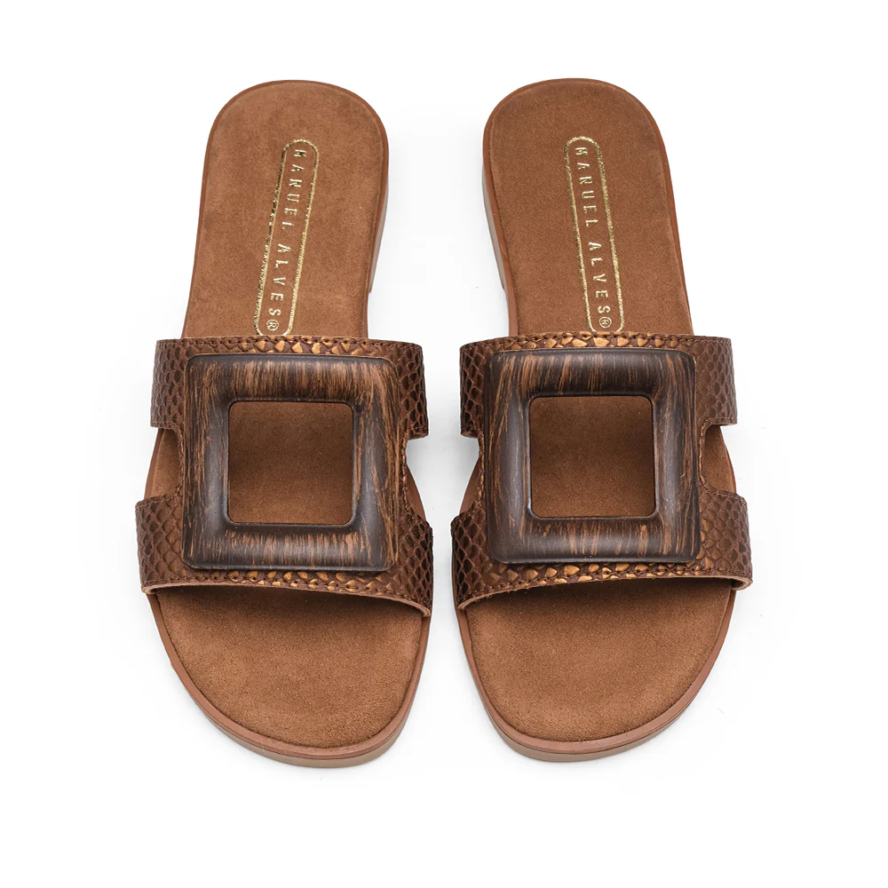 Chinelo Casual Mulher Castanho - Image 5