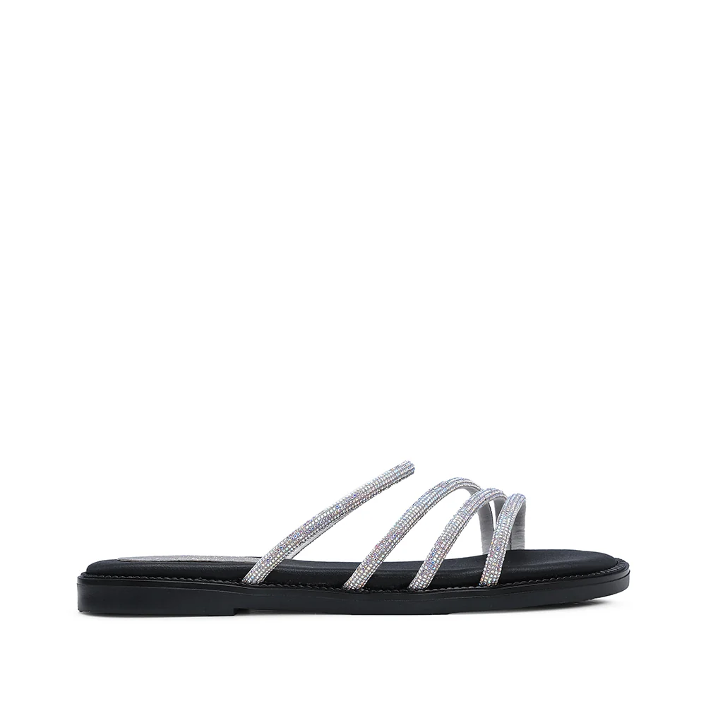 Chinelo Casual Mulher Prata