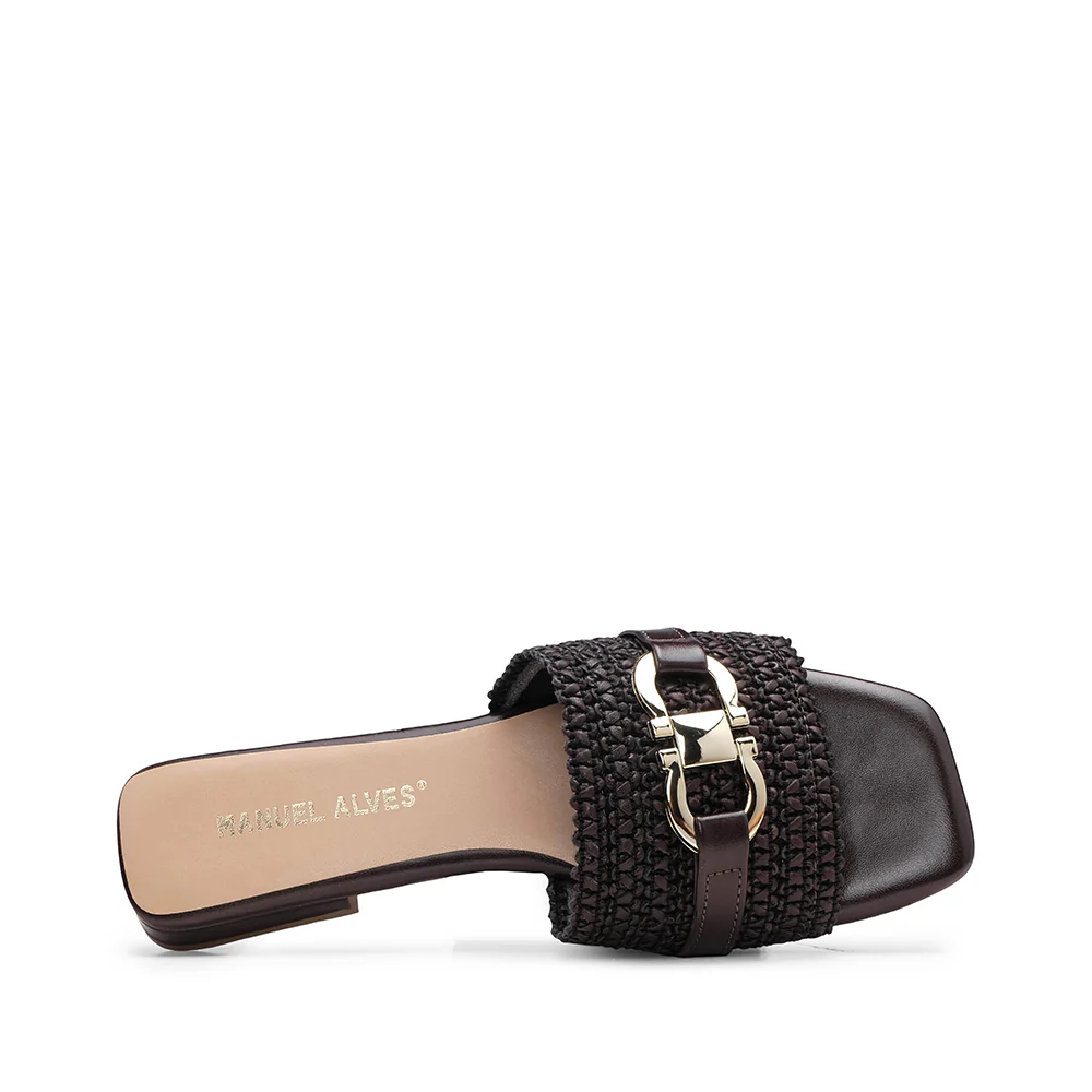Chinelo Casual Mulher Castanho - Image 5