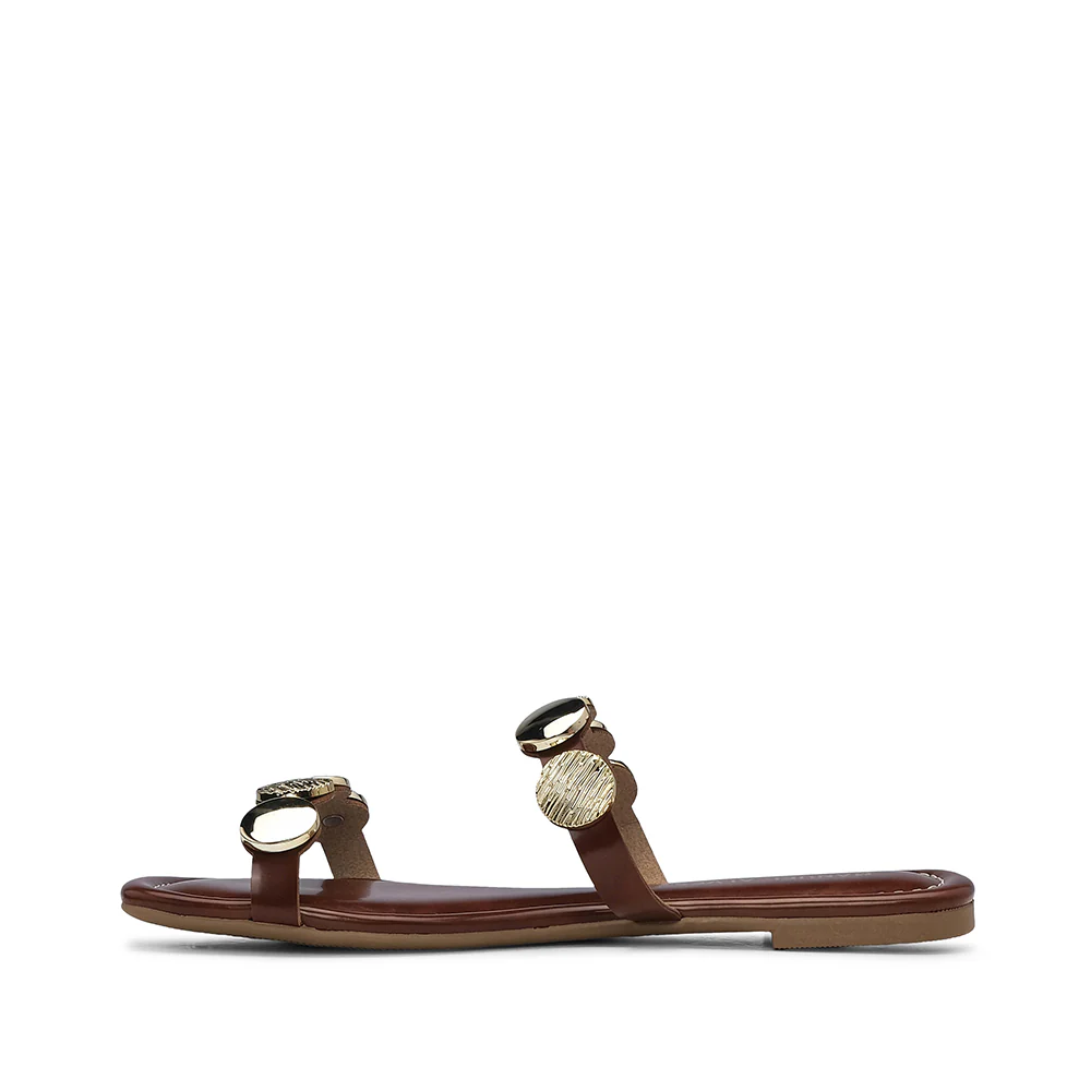 Chinelo Casual Mulher Castanho - Image 2