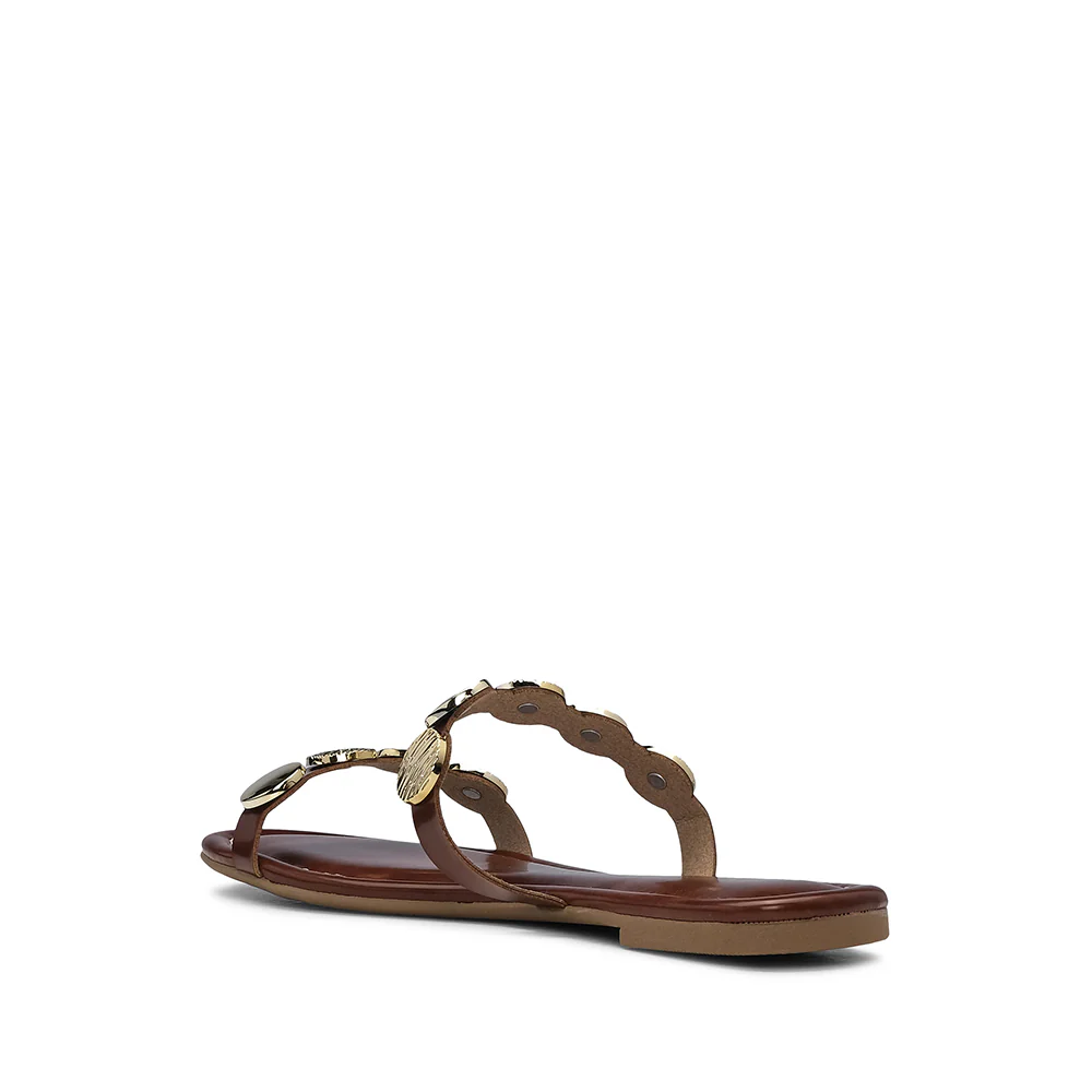 Chinelo Casual Mulher Castanho - Image 4