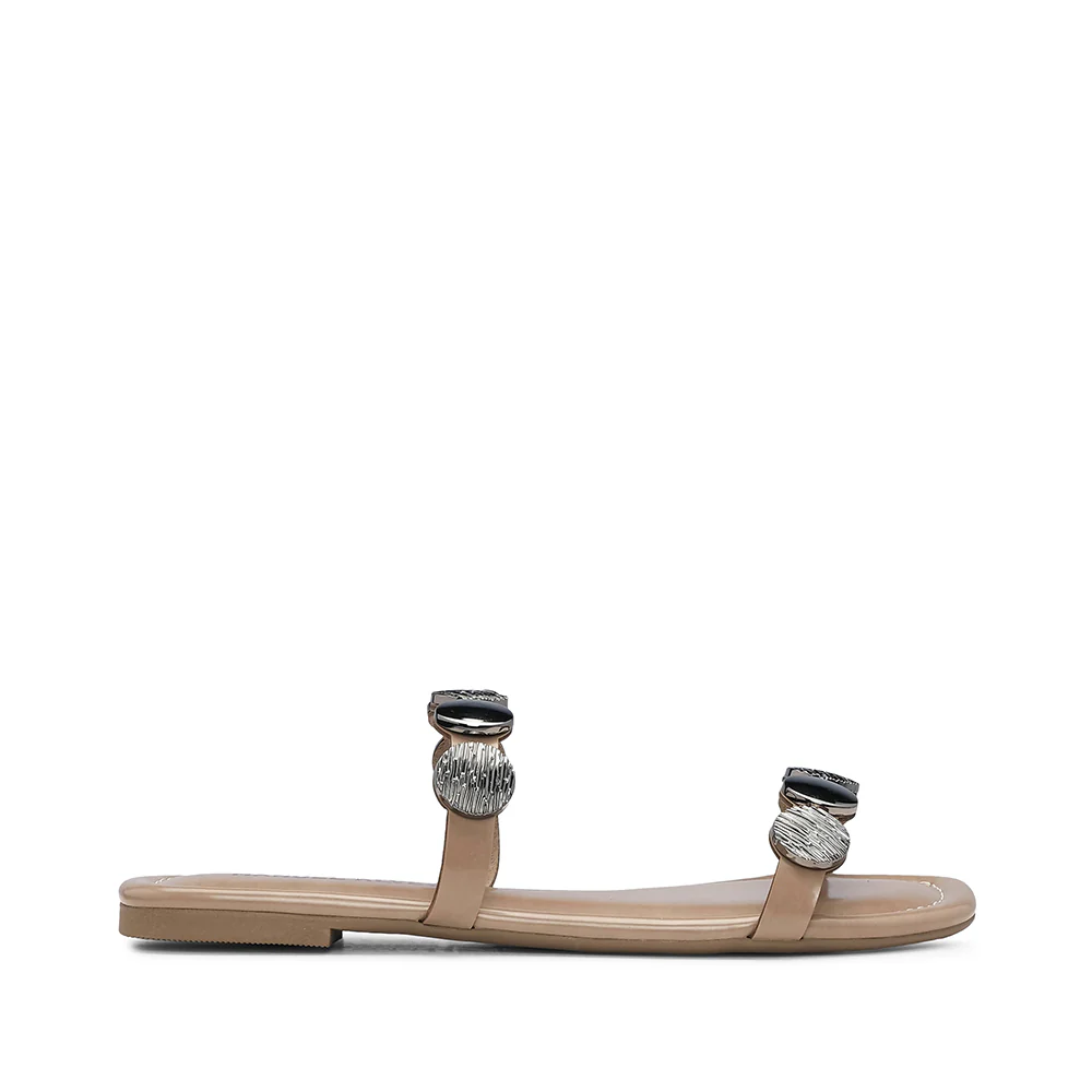 Chinelo Casual Mulher Taupe