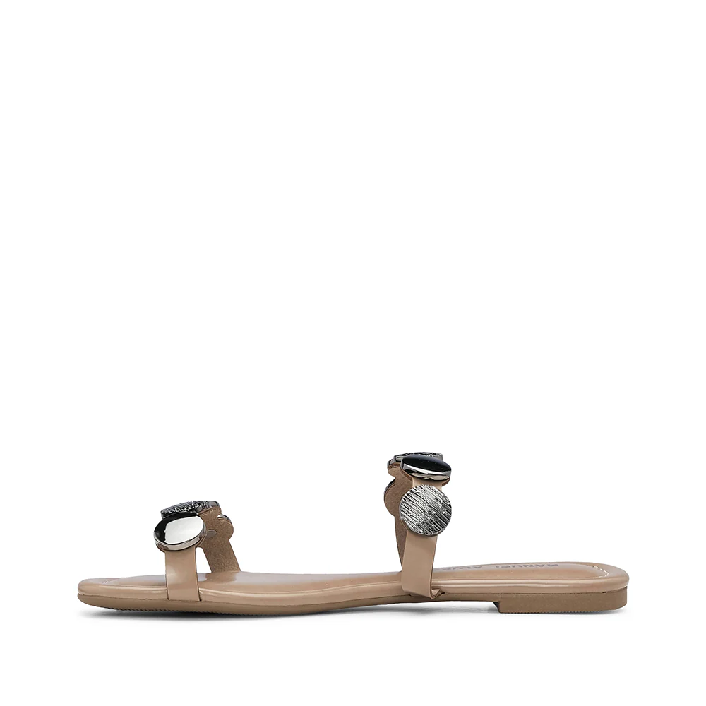 Chinelo Casual Mulher Taupe - Image 2