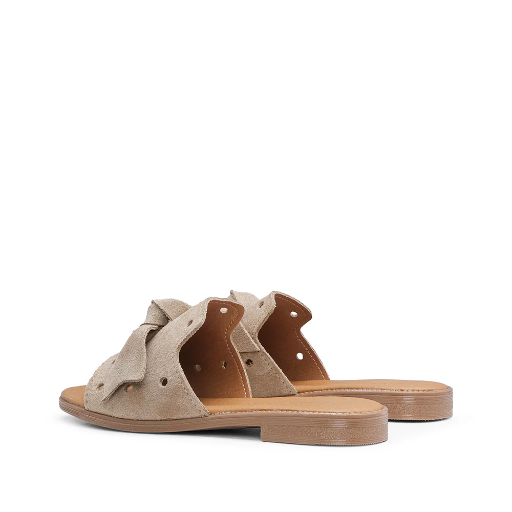 Chinelo Casual Mulher Camurça Taupe - Image 2
