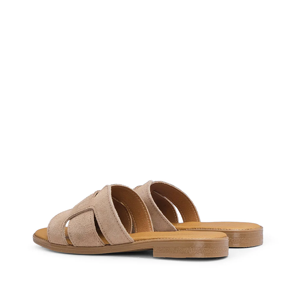 Chinelo Casual Mulher Camurça Taupe - Image 3