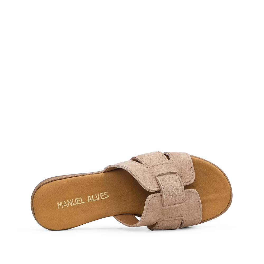 Chinelo Casual Mulher Camurça Taupe - Image 4