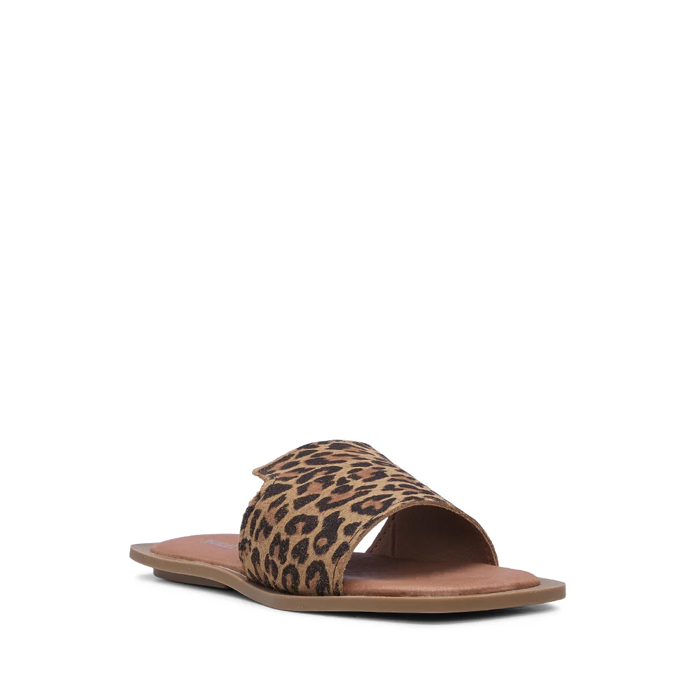 Chinelo Casual Mulher Camurça Leopardo - Image 3