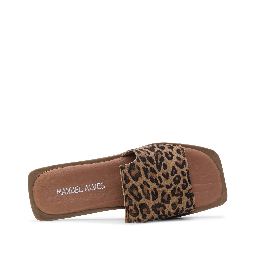 Chinelo Casual Mulher Camurça Leopardo - Image 5