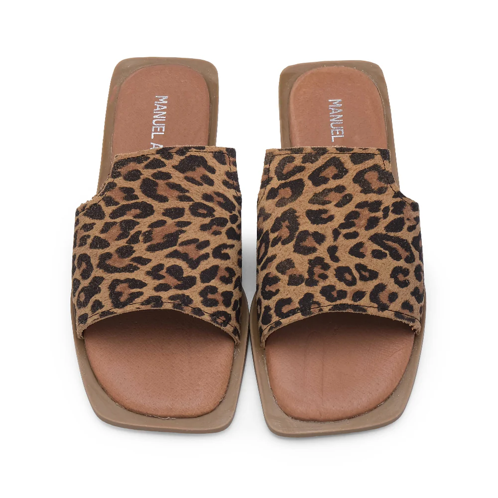 Chinelo Casual Mulher Camurça Leopardo - Image 6