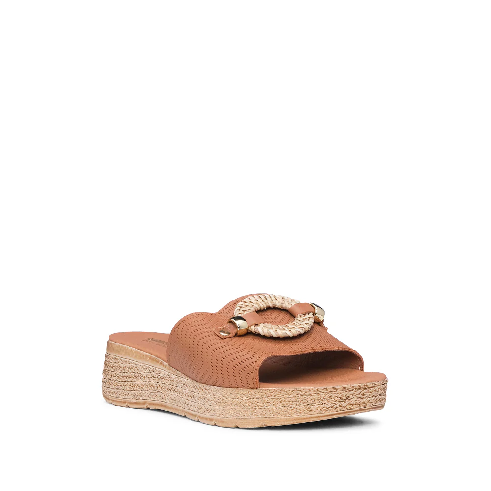 Chinelo Casual Mulher Gravado Camel - Image 3