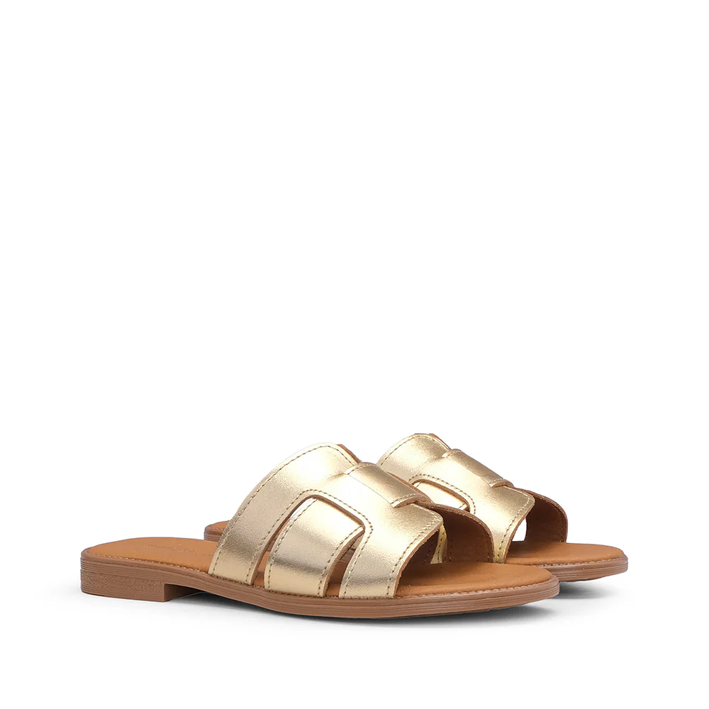 Chinelo Casual Mulher Metalizado Platino - Image 2