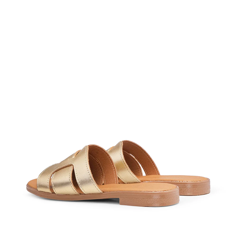 Chinelo Casual Mulher Metalizado Platino - Image 3