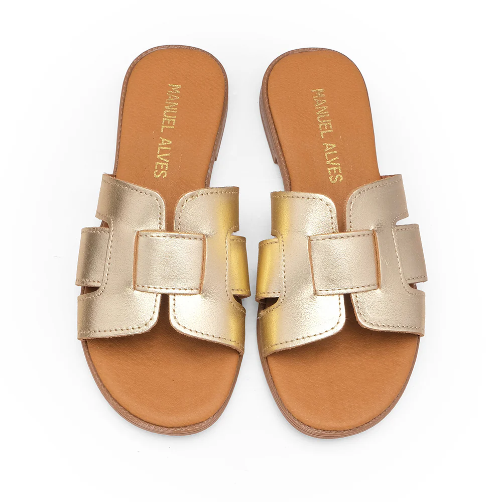 Chinelo Casual Mulher Metalizado Platino - Image 5