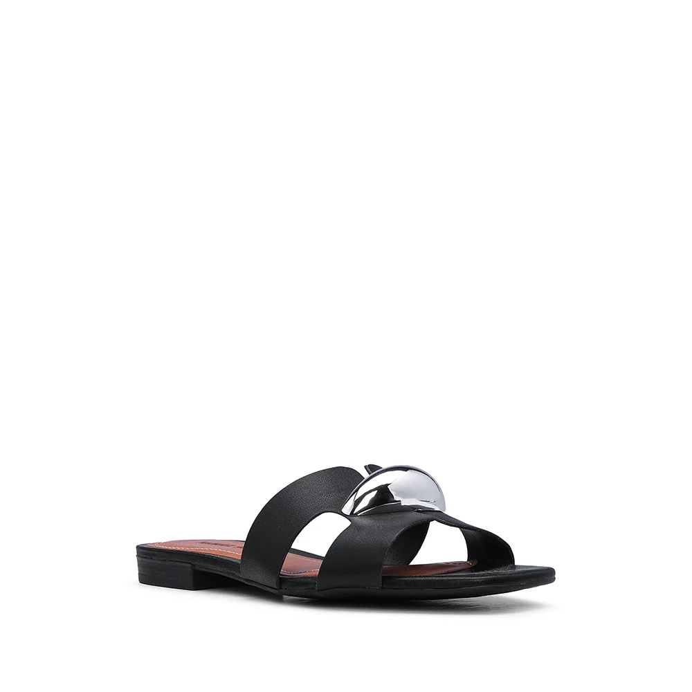 Chinelo Casual Mulher Pele Preto - Image 3