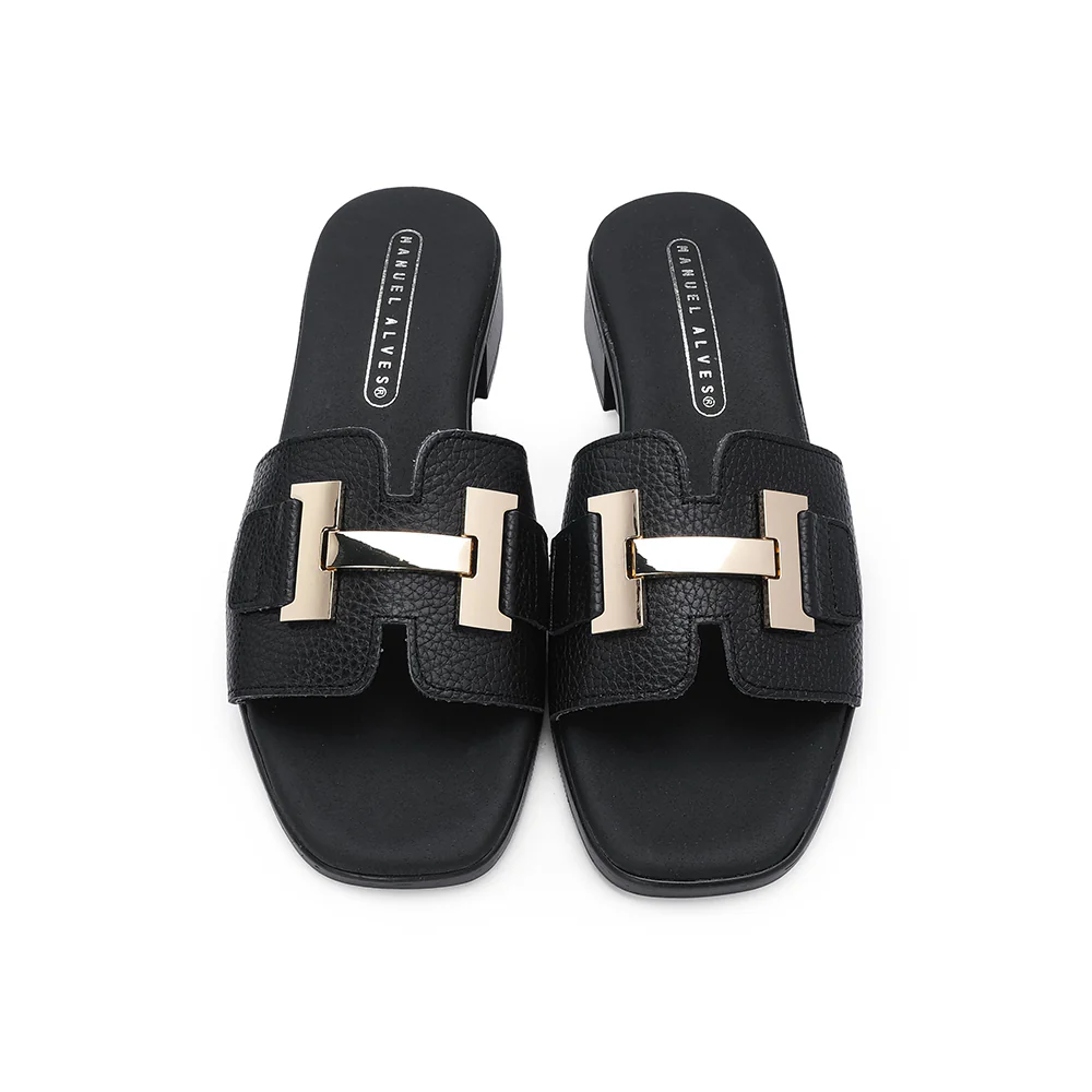 Chinelo Casual Mulher Pele Preto - Image 5