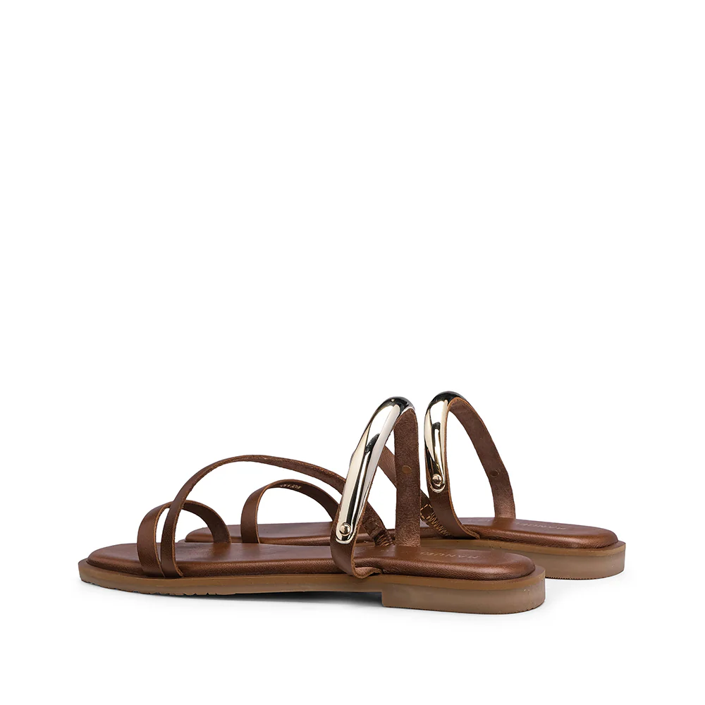 Chinelo Casual Mulher Pele Camel - Image 3