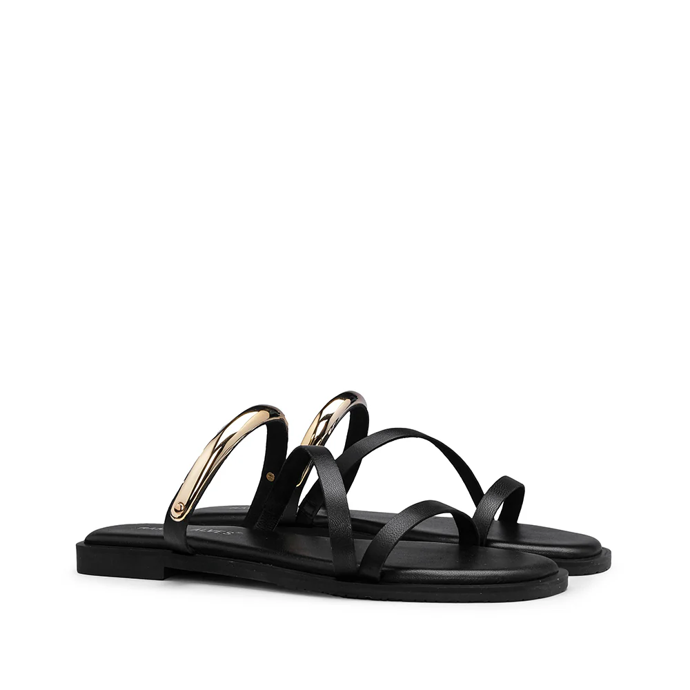 Chinelo Casual Mulher Pele Preto - Image 2