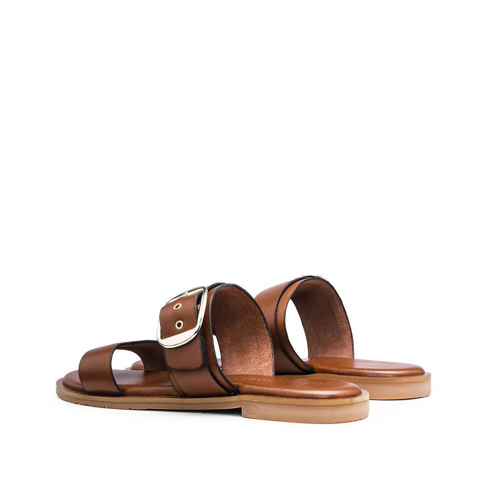 Chinelo Casual Mulher Pele Camel - Image 3