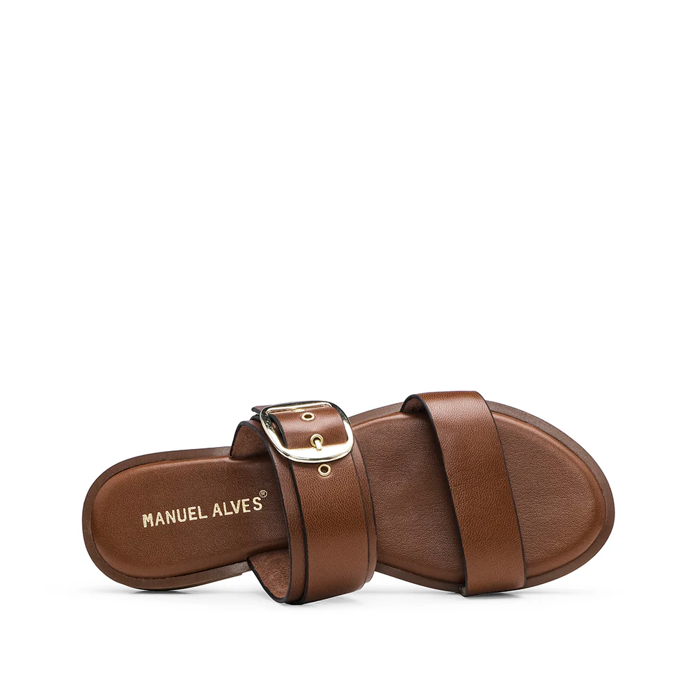 Chinelo Casual Mulher Pele Camel - Image 4