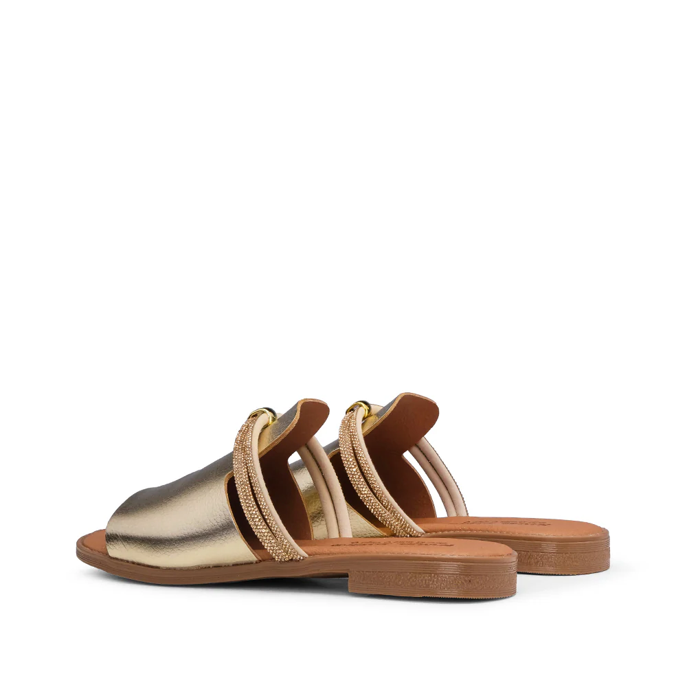 Chinelo Com Glitter Casual Mulher Metalizado Dourado - Image 3