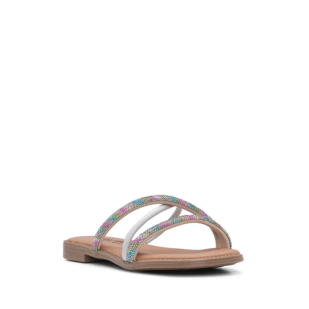 Chinelo Com Glitter Casual Mulher Pele  Multicolor - Image 3