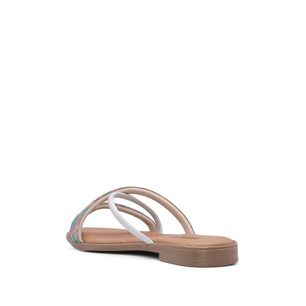Chinelo Com Glitter Casual Mulher Pele  Multicolor - Image 4