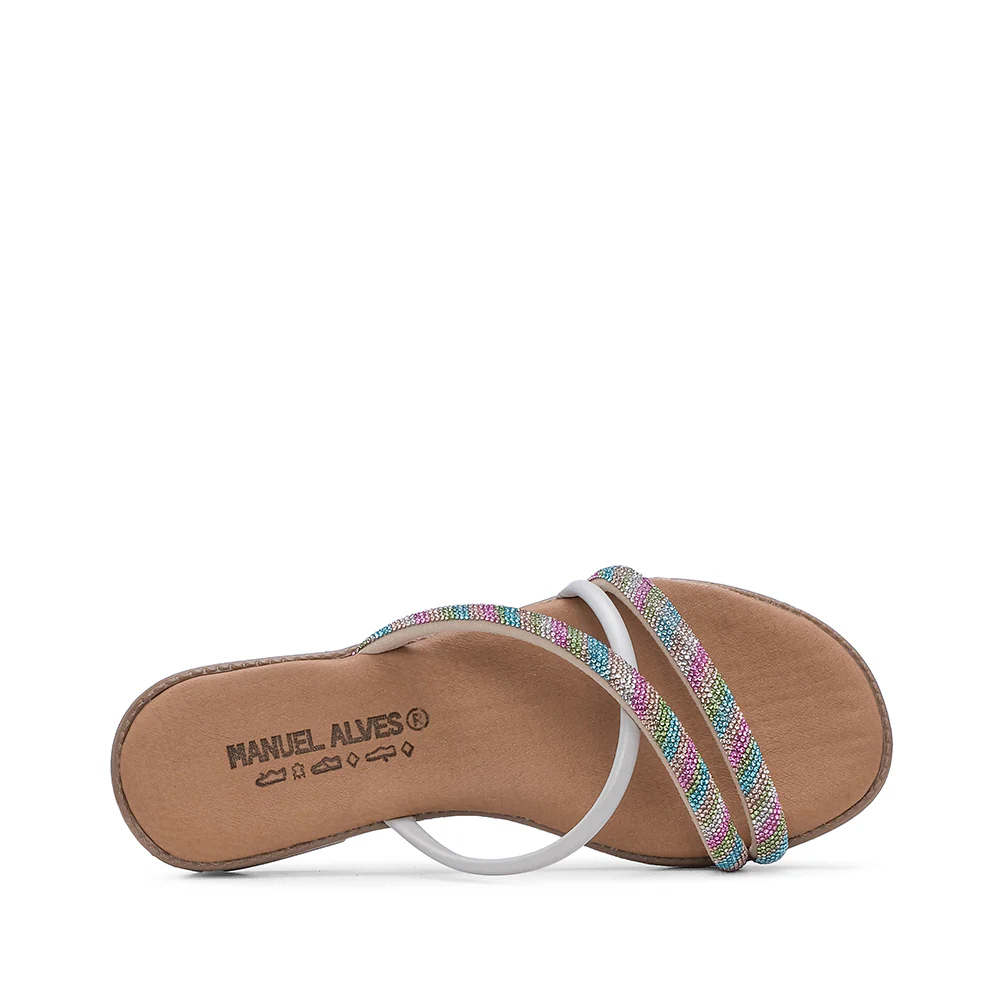 Chinelo Com Glitter Casual Mulher Pele  Multicolor - Image 5