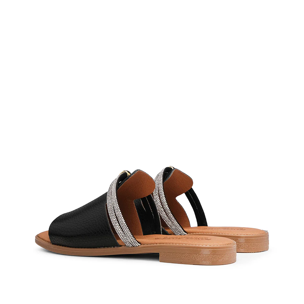 Chinelo Com Glitter Casual Mulher Pele Preto - Image 3