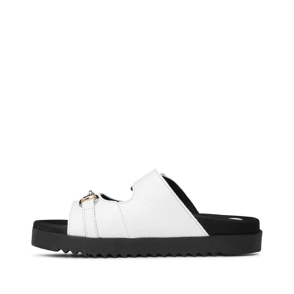 Chinelo Salto Raso Mulher Gravado Branco - Image 2