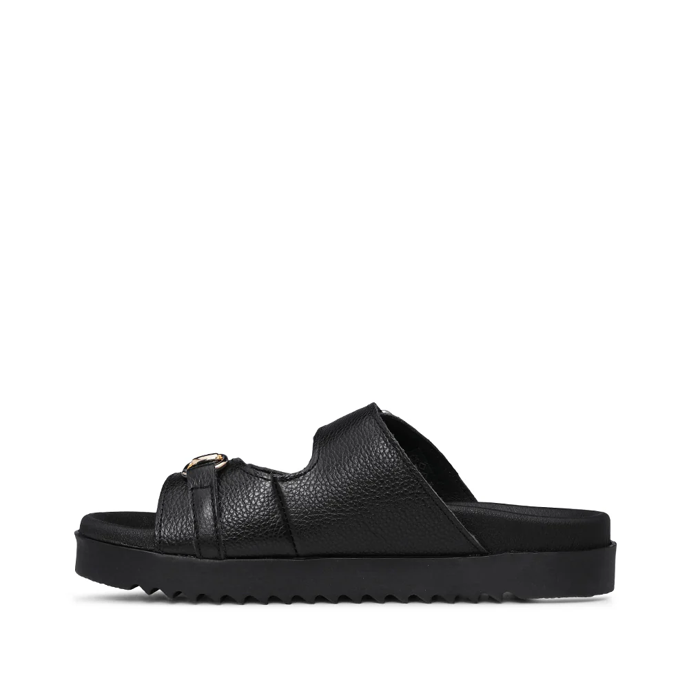 Chinelo Salto Raso Mulher Gravado Preto - Image 2