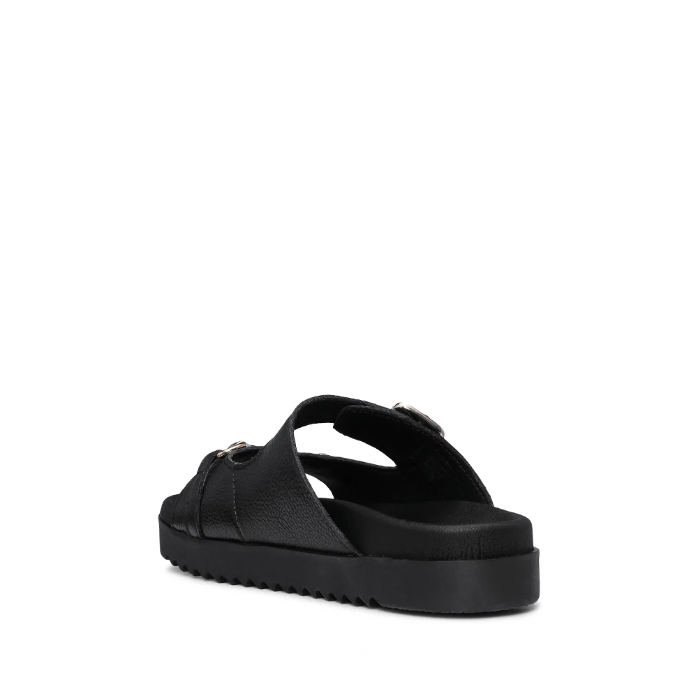 Chinelo Salto Raso Mulher Gravado Preto - Image 4