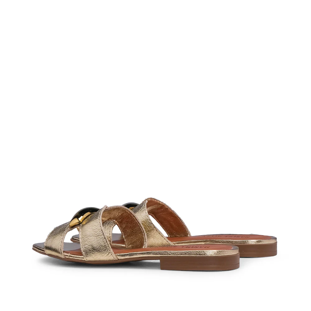 Chinelo Salto Raso Mulher Metalizado Dourado - Image 3