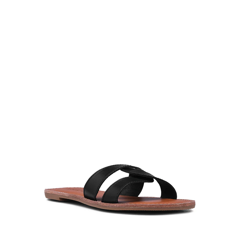 Chinelo Salto Raso Mulher Pele Preto - Image 3