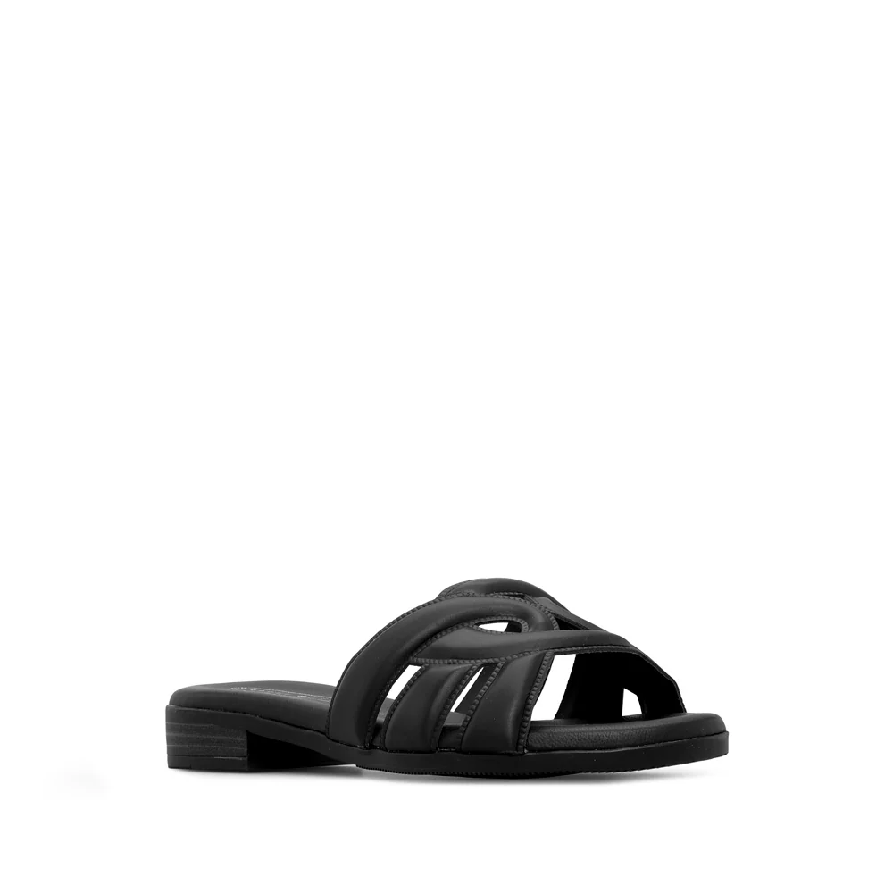 Chinelo Salto Raso Mulher Pele Preto - Image 2