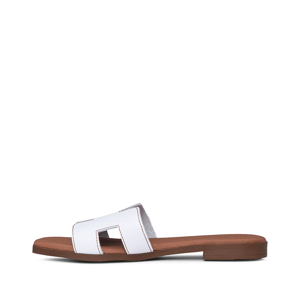 Chinelo Salto Raso Mulher Pele Branco - Image 2