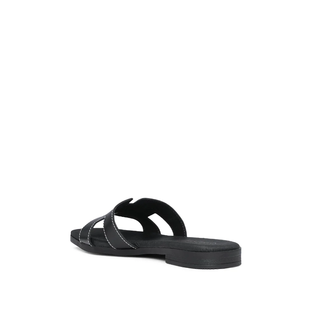 Chinelo Salto Raso Mulher Pele Preto - Image 4