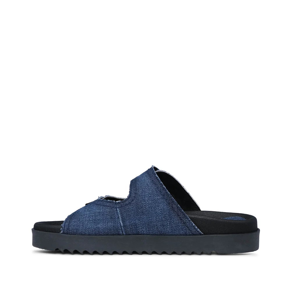 Chinelo Salto Raso Mulher Têxtil Jeans - Image 2