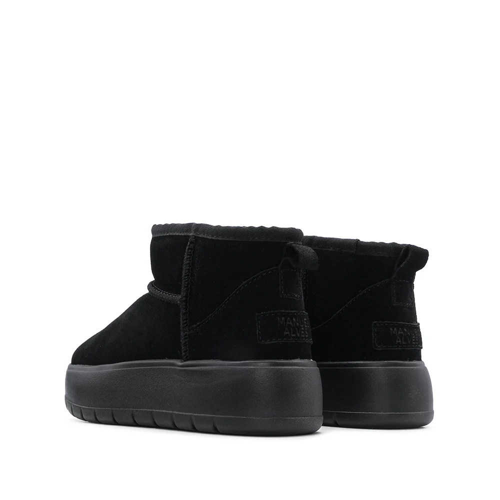 Pantufa Conforto Mulher Camurça Preto - Image 3