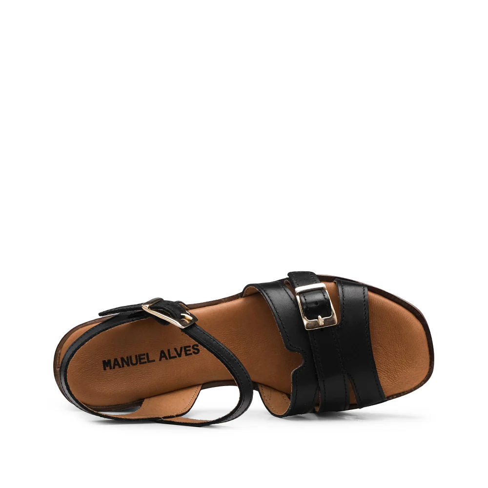 Sandália Salto Alto Mulher Pele Preto - Image 4