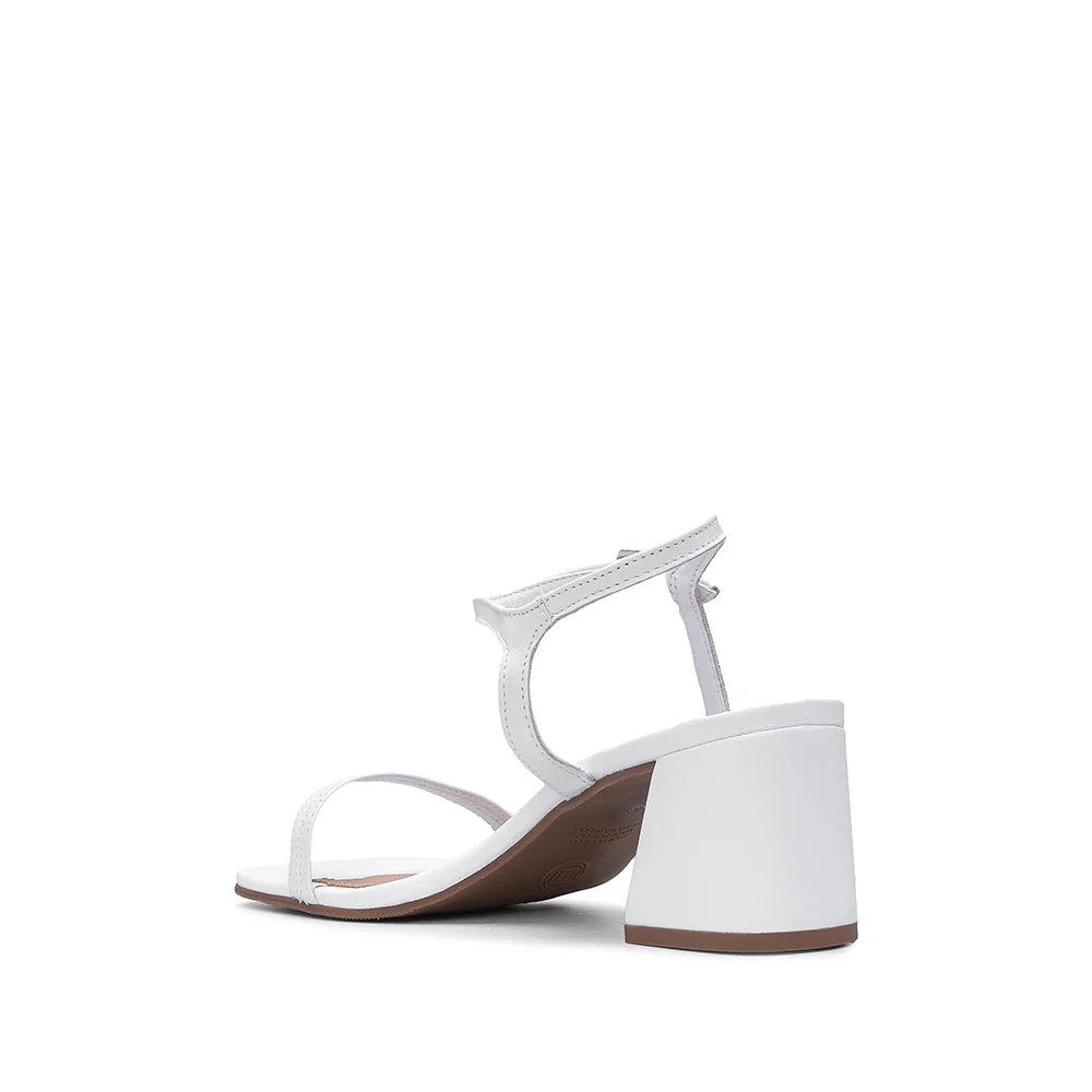 Sandália Salto Médio Mulher Pele Branco - Image 3