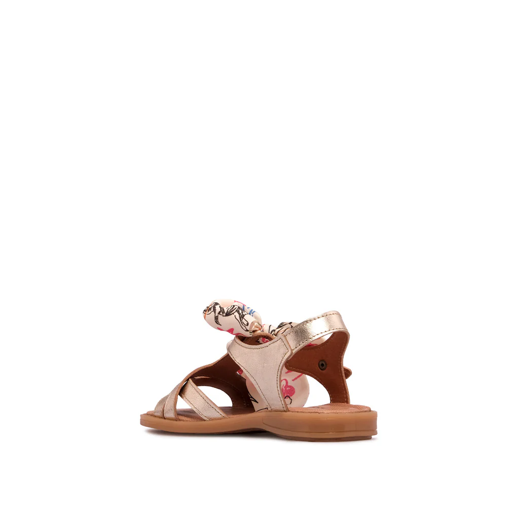 Sandália Salto Raso Criança Pele Dourado - Image 4