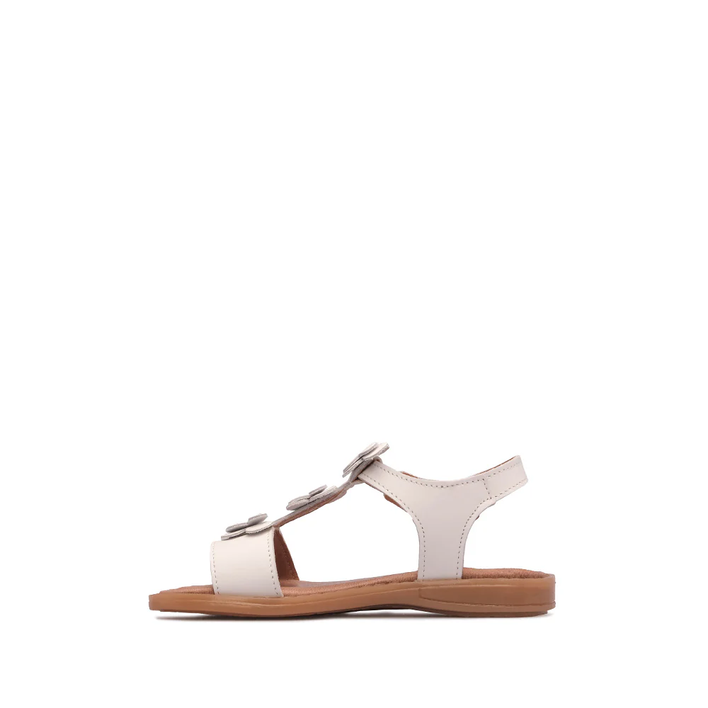 Sandália Salto Raso Criança Pele Branco - Image 2