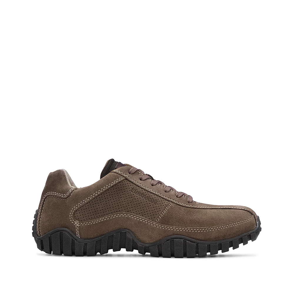 Sapatilha Casual Homem Camurça Taupe