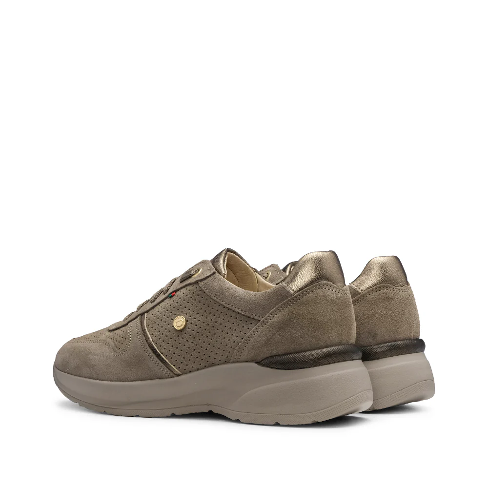 Sapatilha Casual Mulher Camurça Taupe - Image 3
