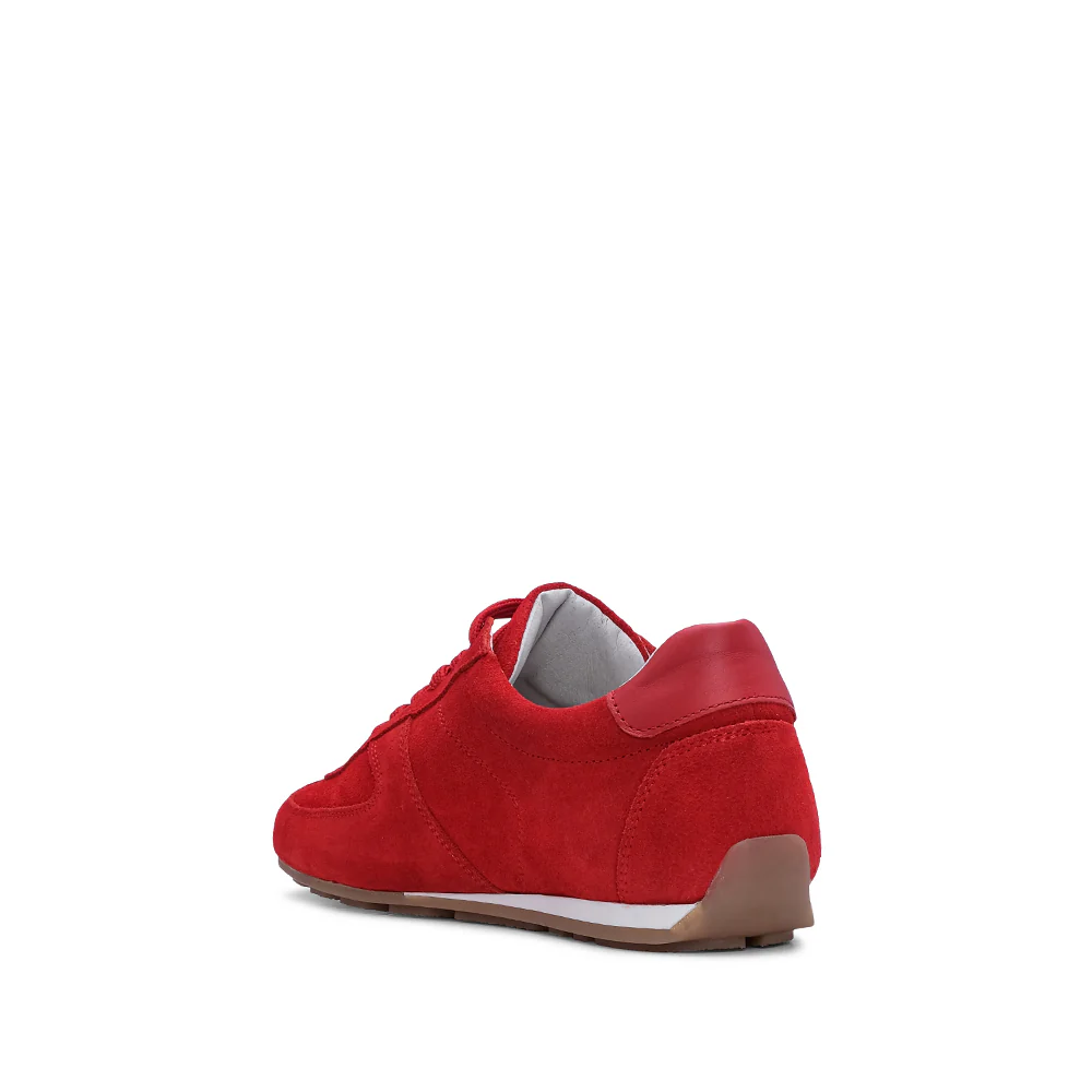 Sapatilha Casual Mulher Camurça Vermelho - Image 4